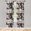 Ambesonne Jungle Themed Curtains, Romantic Autumn Vibes Branch and Berry Pattern with Neutral Colors Boho, Window Treatments 2 Panel Set for Living Room Bedroom, Pair of – 28″ x 63″, Blush Dried Rose(Blush Charcoal)