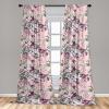 Ambesonne Jungle Themed Curtains, Romantic Autumn Vibes Branch and Berry Pattern with Neutral Colors Boho, Window Treatments 2 Panel Set for Living Room Bedroom, Pair of – 28″ x 63″, Blush Dried Rose(Laurel Green and Eggplant)