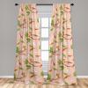 Ambesonne Jungle Themed Curtains, Romantic Autumn Vibes Branch and Berry Pattern with Neutral Colors Boho, Window Treatments 2 Panel Set for Living Room Bedroom, Pair of – 28″ x 63″, Blush Dried Rose(Vermilion Green)