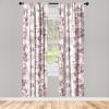 Ambesonne Jungle Themed Curtains, Romantic Autumn Vibes Branch and Berry Pattern with Neutral Colors Boho, Window Treatments 2 Panel Set for Living Room Bedroom, Pair of – 28″ x 63″, Blush Dried Rose(Chocolate and Pale Pink)