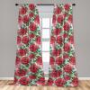 Ambesonne Jungle Themed Curtains, Romantic Autumn Vibes Branch and Berry Pattern with Neutral Colors Boho, Window Treatments 2 Panel Set for Living Room Bedroom, Pair of – 28″ x 63″, Blush Dried Rose(Dark Pink Green and Blue)