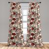 Ambesonne Jungle Themed Curtains, Romantic Autumn Vibes Branch and Berry Pattern with Neutral Colors Boho, Window Treatments 2 Panel Set for Living Room Bedroom, Pair of – 28″ x 63″, Blush Dried Rose(Raspberry Cream and Pale Ruby)