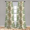 Ambesonne Jungle Themed Curtains, Romantic Autumn Vibes Branch and Berry Pattern with Neutral Colors Boho, Window Treatments 2 Panel Set for Living Room Bedroom, Pair of – 28″ x 63″, Blush Dried Rose(Beige Emerald and Fawn)