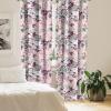 Ambesonne Jungle Themed Curtains, Romantic Autumn Vibes Branch and Berry Pattern with Neutral Colors Boho, Window Treatments 2 Panel Set for Living Room Bedroom, Pair of – 28″ x 63″, Blush Dried Rose(Laurel Green and Eggplant)