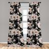 Ambesonne Jungle Themed Curtains, Romantic Autumn Vibes Branch and Berry Pattern with Neutral Colors Boho, Window Treatments 2 Panel Set for Living Room Bedroom, Pair of – 28″ x 63″, Blush Dried Rose(Blush Charcoal)