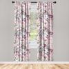 Ambesonne Jungle Themed Curtains, Romantic Autumn Vibes Branch and Berry Pattern with Neutral Colors Boho, Window Treatments 2 Panel Set for Living Room Bedroom, Pair of – 28″ x 63″, Blush Dried Rose(Laurel Green and Eggplant)