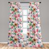 Ambesonne Jungle Themed Curtains, Romantic Autumn Vibes Branch and Berry Pattern with Neutral Colors Boho, Window Treatments 2 Panel Set for Living Room Bedroom, Pair of – 28″ x 63″, Blush Dried Rose(Multicolor Blush)