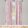Ambesonne Jungle Themed Curtains, Romantic Autumn Vibes Branch and Berry Pattern with Neutral Colors Boho, Window Treatments 2 Panel Set for Living Room Bedroom, Pair of – 28″ x 63″, Blush Dried Rose(Pale Eggplant Dark Pink)