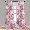 Ambesonne Jungle Themed Curtains, Romantic Autumn Vibes Branch and Berry Pattern with Neutral Colors Boho, Window Treatments 2 Panel Set for Living Room Bedroom, Pair of – 28″ x 63″, Blush Dried Rose(Blush Hot Pink White)