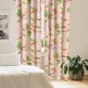 Ambesonne Jungle Themed Curtains, Romantic Autumn Vibes Branch and Berry Pattern with Neutral Colors Boho, Window Treatments 2 Panel Set for Living Room Bedroom, Pair of – 28″ x 63″, Blush Dried Rose(Vermilion Green)