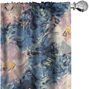 Ambesonne Jungle Themed Curtains, Romantic Autumn Vibes Branch and Berry Pattern with Neutral Colors Boho, Window Treatments 2 Panel Set for Living Room Bedroom, Pair of – 28″ x 63″, Blush Dried Rose(Slate Blue and Blush)