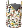 Ambesonne Gothic Laundry Bag, Chest Bones Ribcage Flowers Butterflies Autumn, Hamper Basket with Handles Drawstring Closure for Laundromats, 13″ x 19″, Mustard Tan(Brown Beige Green)
