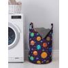 Ambesonne Gothic Laundry Bag, Chest Bones Ribcage Flowers Butterflies Autumn, Hamper Basket with Handles Drawstring Closure for Laundromats, 13″ x 19″, Mustard Tan(Purple Mustard)
