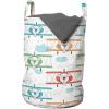 Ambesonne Gothic Laundry Bag, Chest Bones Ribcage Flowers Butterflies Autumn, Hamper Basket with Handles Drawstring Closure for Laundromats, 13″ x 19″, Mustard Tan(Pale Blue)