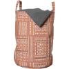 Ambesonne Gothic Laundry Bag, Chest Bones Ribcage Flowers Butterflies Autumn, Hamper Basket with Handles Drawstring Closure for Laundromats, 13″ x 19″, Mustard Tan(Rust Grey)
