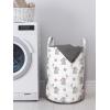 Ambesonne Gothic Laundry Bag, Chest Bones Ribcage Flowers Butterflies Autumn, Hamper Basket with Handles Drawstring Closure for Laundromats, 13″ x 19″, Mustard Tan(Grey Pink)