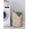Ambesonne Gothic Laundry Bag, Chest Bones Ribcage Flowers Butterflies Autumn, Hamper Basket with Handles Drawstring Closure for Laundromats, 13″ x 19″, Mustard Tan(Orange Grey)