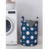 Ambesonne Gothic Laundry Bag, Chest Bones Ribcage Flowers Butterflies Autumn, Hamper Basket with Handles Drawstring Closure for Laundromats, 13″ x 19″, Mustard Tan(Blue Red)
