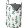 Ambesonne Gothic Laundry Bag, Chest Bones Ribcage Flowers Butterflies Autumn, Hamper Basket with Handles Drawstring Closure for Laundromats, 13″ x 19″, Mustard Tan(Laurel Green)