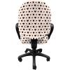 Ambesonne Hearts Office Chair Slipcover, Valentine’s Day Theme Hand Drawn Repeated Romantic Modern Love Shapes Pattern, Protective Stretch Decorative Fabric Cover, Standard Size, Champagne Black