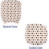 Ambesonne Hearts Office Chair Slipcover, Valentine’s Day Theme Hand Drawn Repeated Romantic Modern Love Shapes Pattern, Protective Stretch Decorative Fabric Cover, Standard Size, Champagne Black