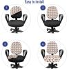 Ambesonne Hearts Office Chair Slipcover, Valentine’s Day Theme Hand Drawn Repeated Romantic Modern Love Shapes Pattern, Protective Stretch Decorative Fabric Cover, Standard Size, Champagne Black
