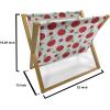 Ambesonne Love Magazine and Book Holder, Hand Written I Love You Phrases Heart Valentines Day Inspiration, Floor Rack Decor for Interior of Home & Office, 22″ x 19″, Vermilion Black White(Red Green White)