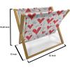 Ambesonne Love Magazine and Book Holder, Hand Written I Love You Phrases Heart Valentines Day Inspiration, Floor Rack Decor for Interior of Home & Office, 22″ x 19″, Vermilion Black White(Vermilion Black White)