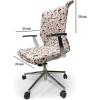 Ambesonne Love Office Chair Cover, Romance for Valentine’s Day Hearts in Lamp Classic Antique Themed Pattern, Stretchable Decorative Universal Size High Back Printed Slipcover, Vermilion and Scarlet(Vermilion and Scarlet)