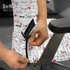 Ambesonne Romantic Office Chair Cover, I Love You Words Hearts Romance Couple Valentine Plain Backdrop, Stretchable Decorative Universal Size High Back Printed Slipcover, Vermilion Black White(Vermilion Black White)