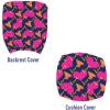Ambesonne Romantic Office Chair Slipcover, Love Hearts Stripes Celebration Party Lovers Valentines Design, Protective Stretch Decorative Fabric Cover, Magenta Night Blue and Yellow