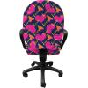 Ambesonne Romantic Office Chair Slipcover, Love Hearts Stripes Celebration Party Lovers Valentines Design, Protective Stretch Decorative Fabric Cover, Magenta Night Blue and Yellow