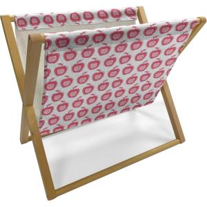 Ambesonne Love Magazine and Book Holder, Hand Written I Love You Phrases Heart Valentines Day Inspiration, Floor Rack Decor for Interior of Home & Office, 22″ x 19″, Vermilion Black White(Dark Coral Pale Pink)