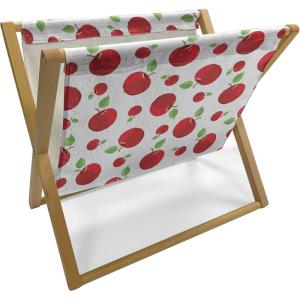 Ambesonne Love Magazine and Book Holder, Hand Written I Love You Phrases Heart Valentines Day Inspiration, Floor Rack Decor for Interior of Home & Office, 22″ x 19″, Vermilion Black White(Red Green White)