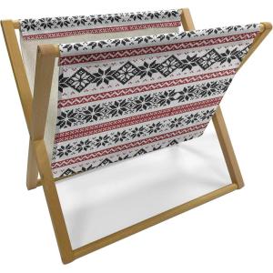 Ambesonne Love Magazine and Book Holder, Hand Written I Love You Phrases Heart Valentines Day Inspiration, Floor Rack Decor for Interior of Home & Office, 22″ x 19″, Vermilion Black White(Ruby Black White)
