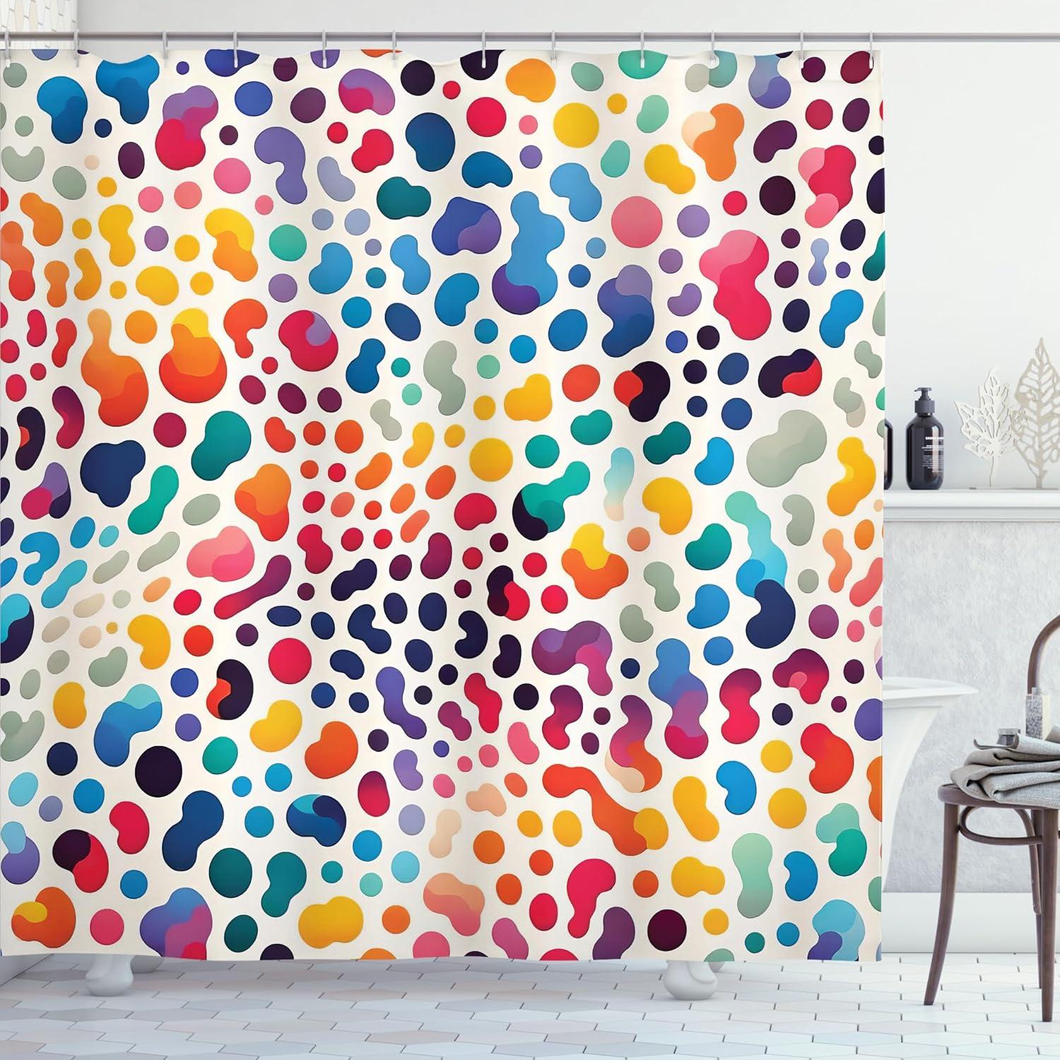 imageAmbesonne Leopard Print Shower Curtain Blooming Romantic Medieval Garden Roses Weathered Earthy Details Cloth Fabric Bathroom Decor Set with Hooks 69 W x 70 L Pale Pink Laurel GreenMulti Color