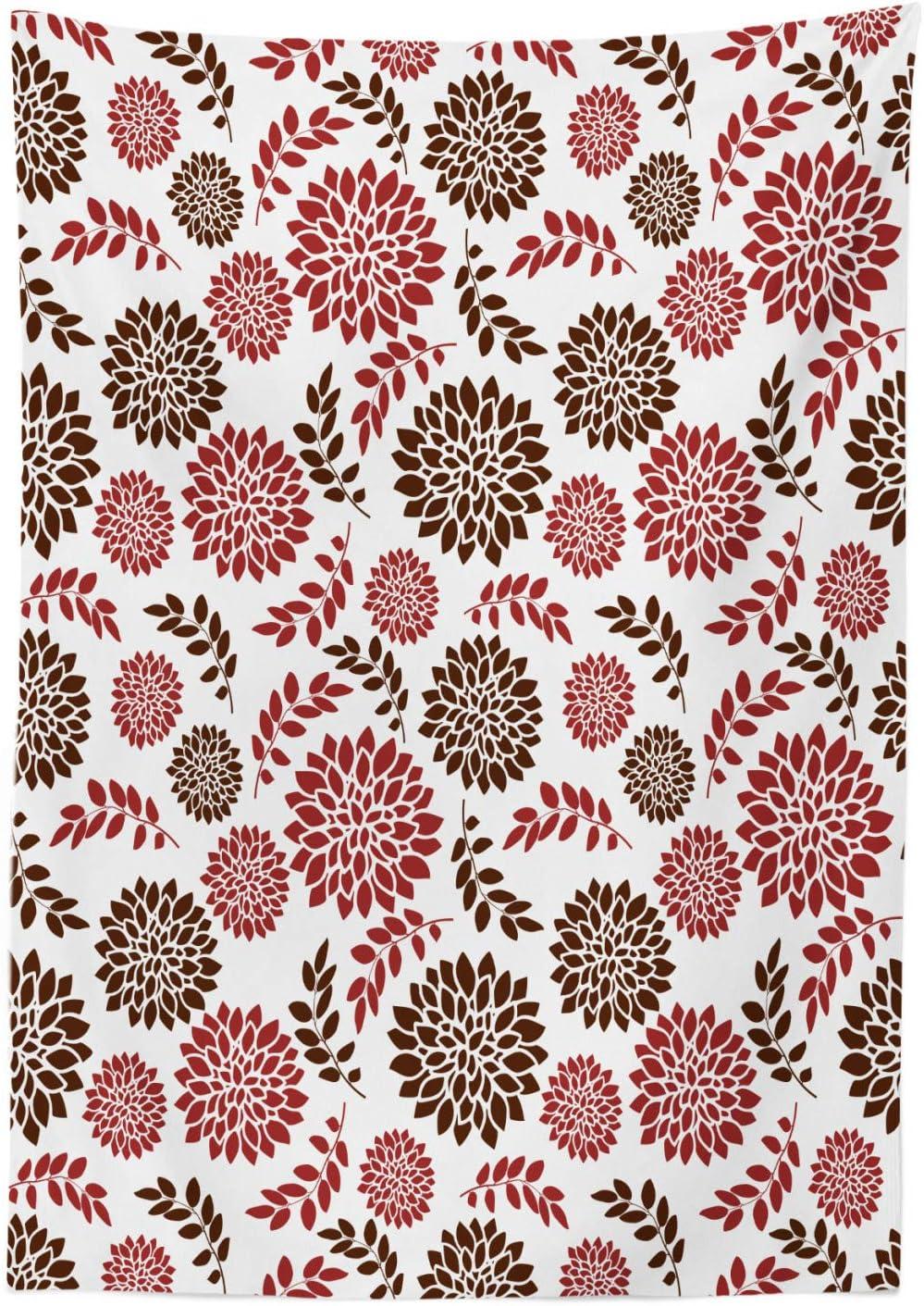 imageAmbesonne Love Tablecloth Hearts Pattern in Modern Style Valentines Day Ornate Happiness Warm Feelings Rectangular Table Cover for Dining Room Kitchen Decor 60 X 84 White RubyBrown Ruby