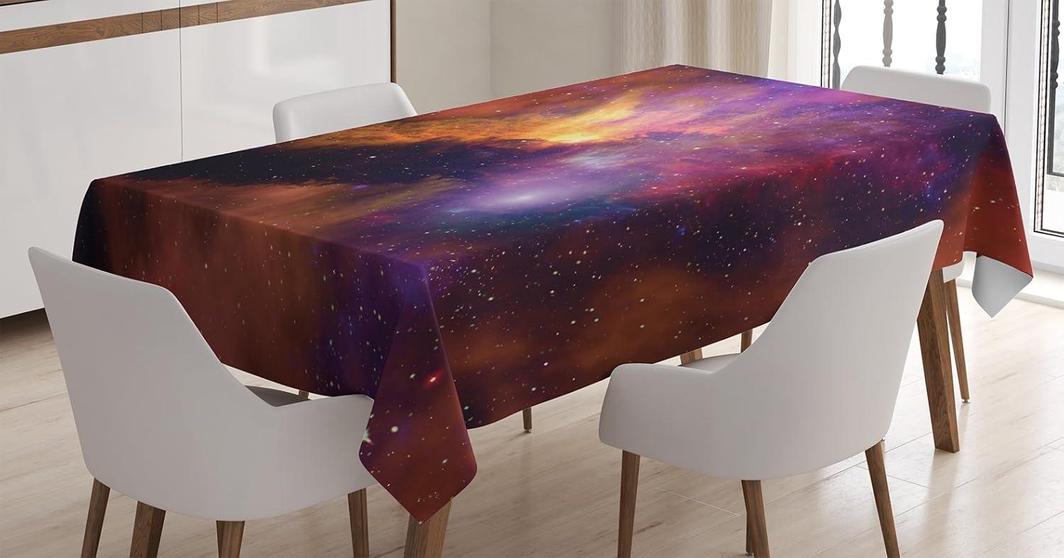 imageAmbesonne Love Tablecloth Hearts Pattern in Modern Style Valentines Day Ornate Happiness Warm Feelings Rectangular Table Cover for Dining Room Kitchen Decor 60 X 84 White RubyOrange Purple