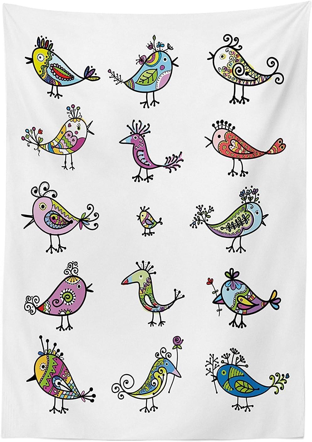 imageAmbesonne Love Tablecloth Hearts Pattern in Modern Style Valentines Day Ornate Happiness Warm Feelings Rectangular Table Cover for Dining Room Kitchen Decor 60 X 84 White RubyPurple Yellow