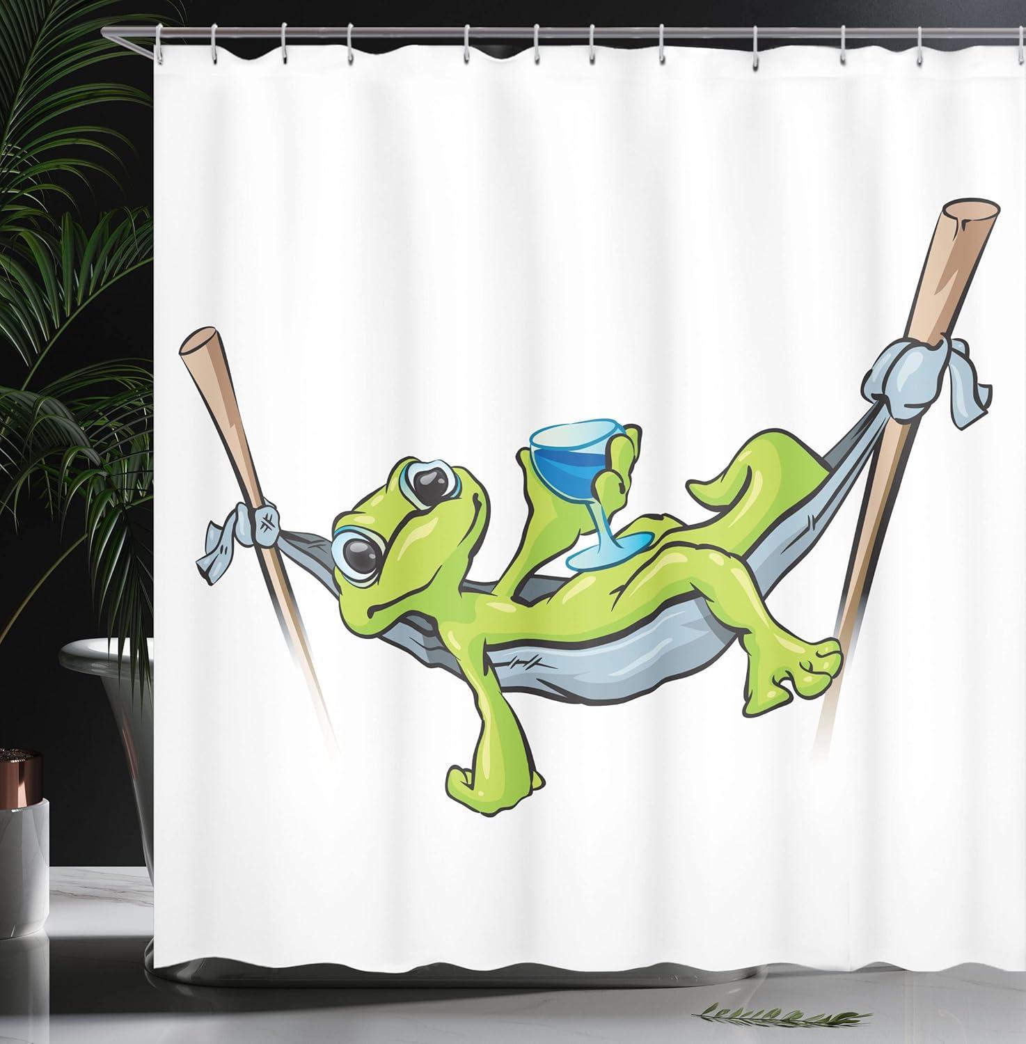 imageAmbesonne Mystic Shower Curtain Horse in Roses Garden with Butterflies Fantasy Romantic Moon Print Cloth Fabric Bathroom Decor Set with Hooks 69 W x 70 L Beige BrownGrey Green