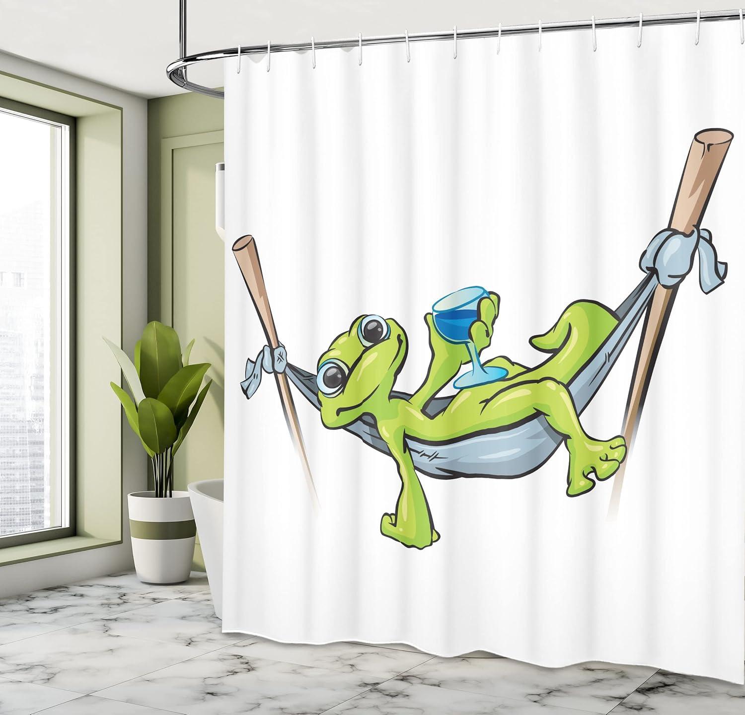 imageAmbesonne Mystic Shower Curtain Horse in Roses Garden with Butterflies Fantasy Romantic Moon Print Cloth Fabric Bathroom Decor Set with Hooks 69 W x 70 L Beige BrownGrey Green