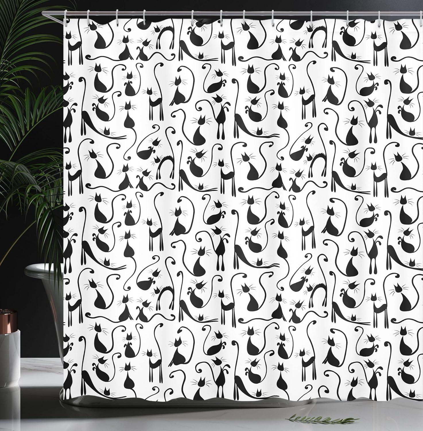 imageAmbesonne Mystic Shower Curtain Horse in Roses Garden with Butterflies Fantasy Romantic Moon Print Cloth Fabric Bathroom Decor Set with Hooks 69 W x 70 L Beige BrownWhite Black