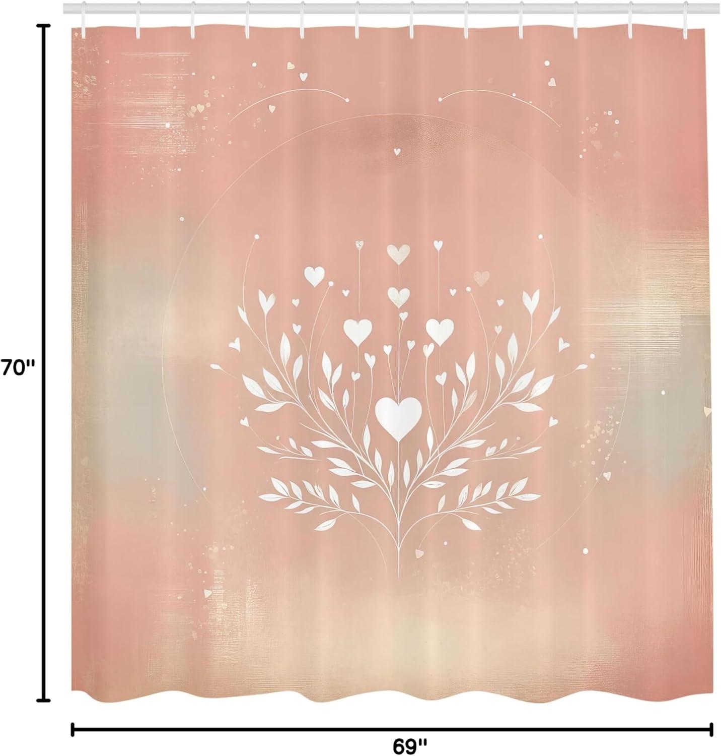 imageAmbesonne Pink Shower Curtain Dreamy Huddle of Carnation Flowers with Gentle Petals on Plain Backdrop Cloth Fabric Bathroom Decor Set with Hooks 69 W x 70 L Dark Sea Green Pale KhakiBlush White Pale Mauve