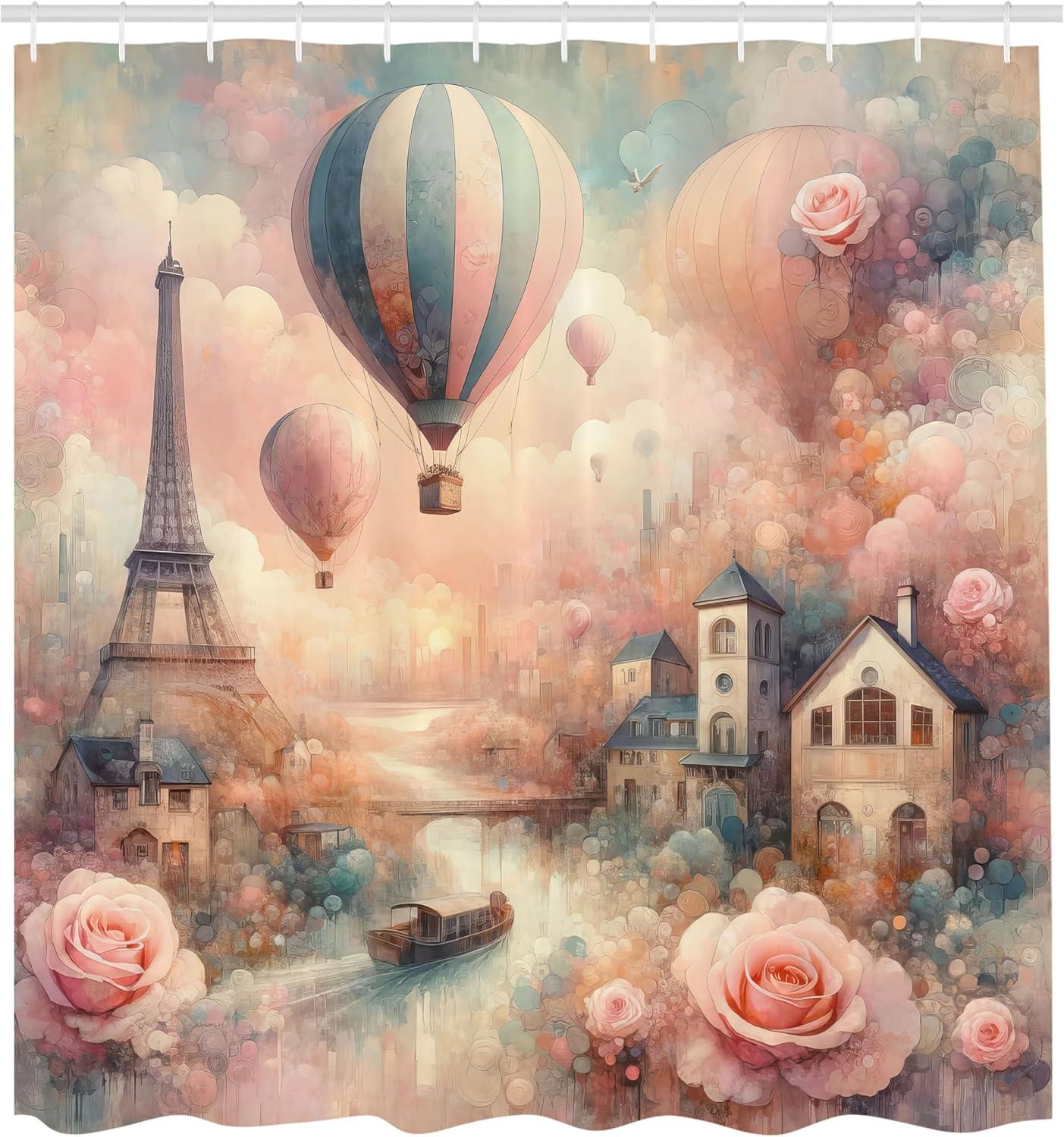 imageAmbesonne Pink Shower Curtain Dreamy Huddle of Carnation Flowers with Gentle Petals on Plain Backdrop Cloth Fabric Bathroom Decor Set with Hooks 69 W x 70 L Dark Sea Green Pale KhakiRose Pale Seafoam Ecru