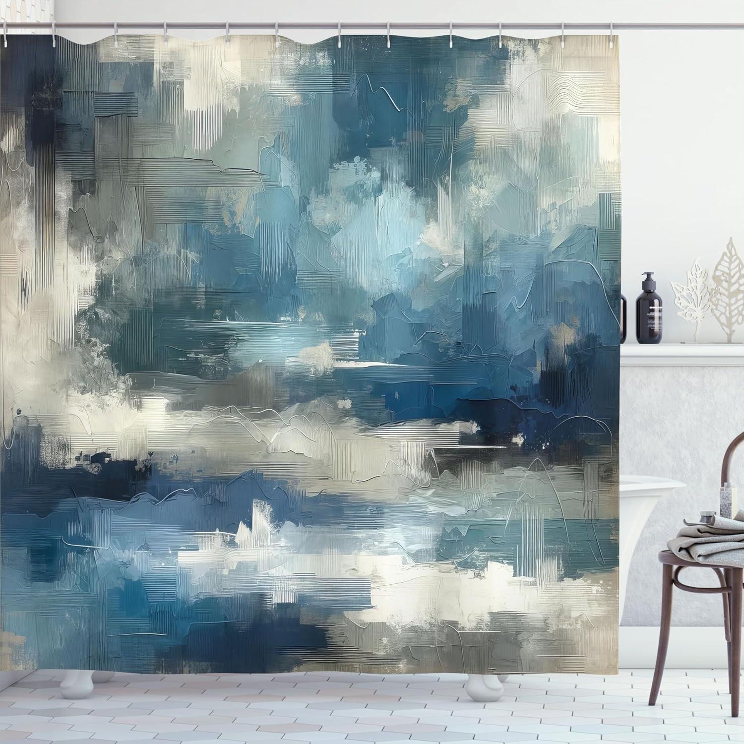 imageAmbesonne Pink Shower Curtain Dreamy Huddle of Carnation Flowers with Gentle Petals on Plain Backdrop Cloth Fabric Bathroom Decor Set with Hooks 69 W x 70 L Dark Sea Green Pale KhakiSea Blue Ecru and Coconut