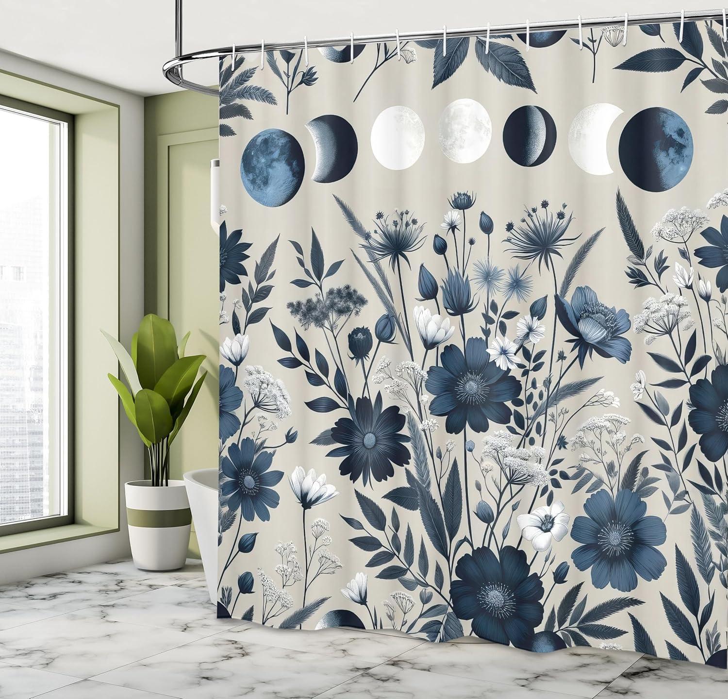 imageAmbesonne Pink Shower Curtain Dreamy Huddle of Carnation Flowers with Gentle Petals on Plain Backdrop Cloth Fabric Bathroom Decor Set with Hooks 69 W x 70 L Dark Sea Green Pale KhakiNight Blue Pale Grey