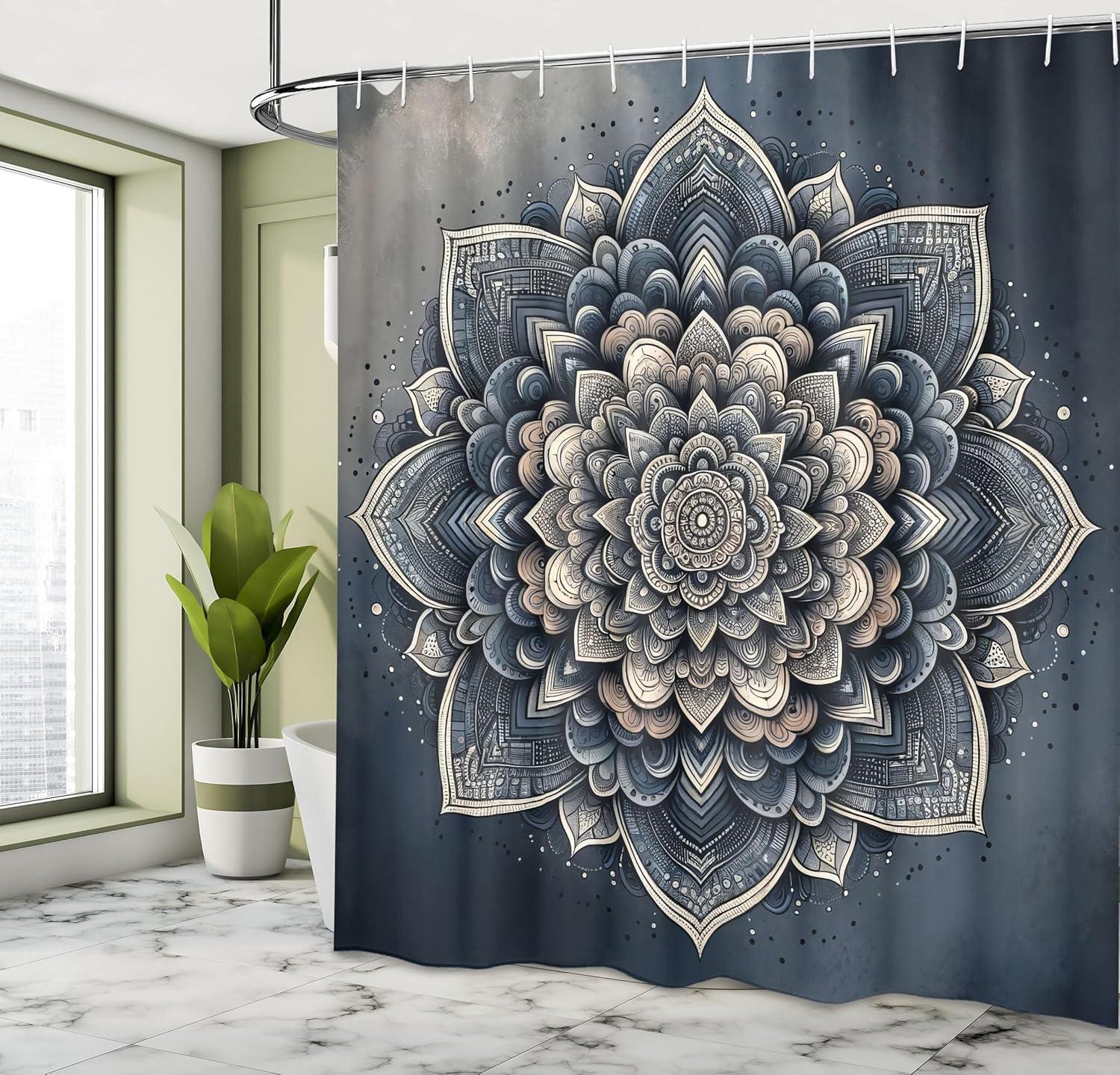 imageAmbesonne Pink Shower Curtain Dreamy Huddle of Carnation Flowers with Gentle Petals on Plain Backdrop Cloth Fabric Bathroom Decor Set with Hooks 69 W x 70 L Dark Sea Green Pale KhakiNight Blue Dimgray Ecru