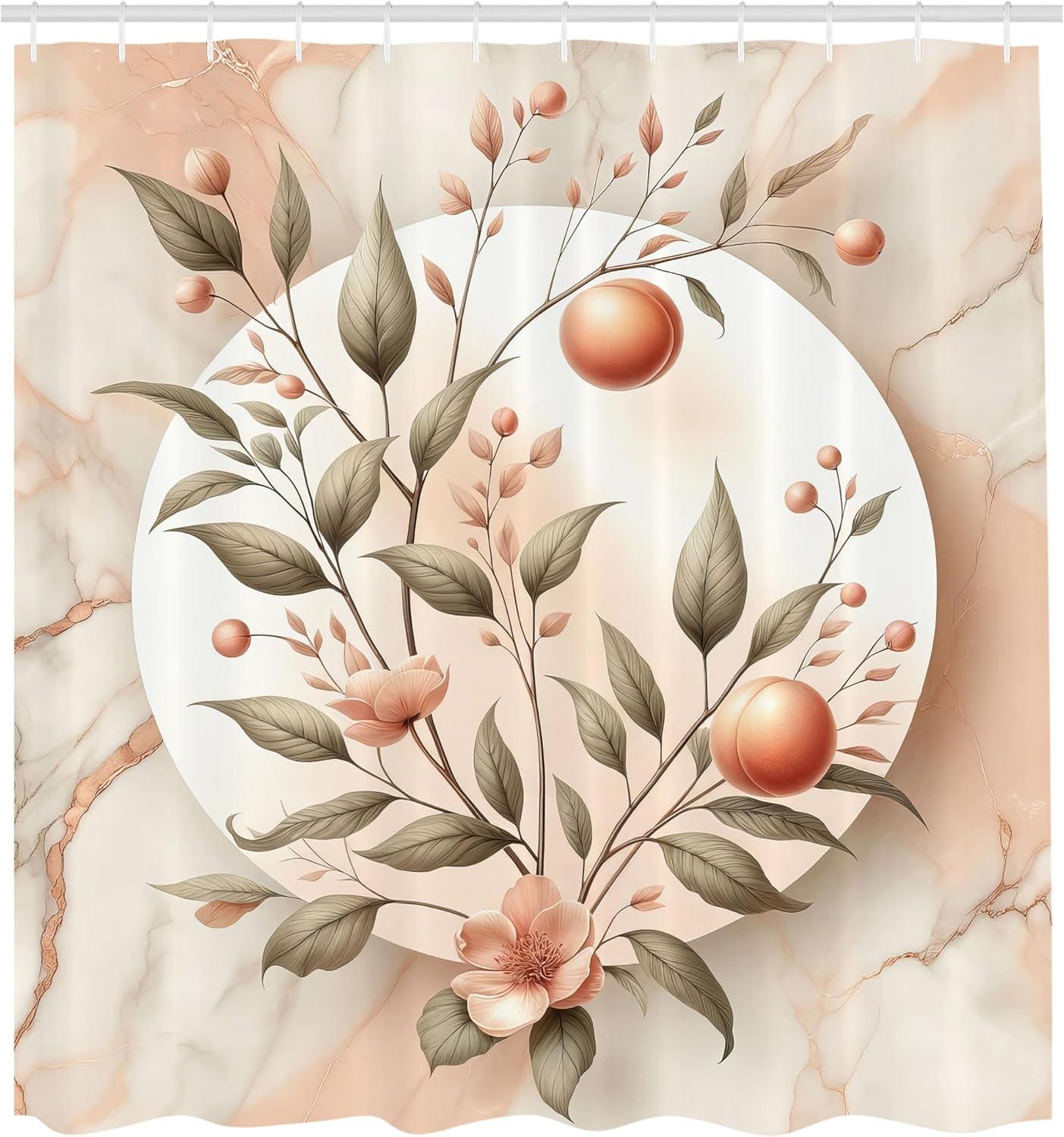 imageAmbesonne Pink Shower Curtain Dreamy Huddle of Carnation Flowers with Gentle Petals on Plain Backdrop Cloth Fabric Bathroom Decor Set with Hooks 69 W x 70 L Dark Sea Green Pale KhakiSlate Brown and Pale Tan