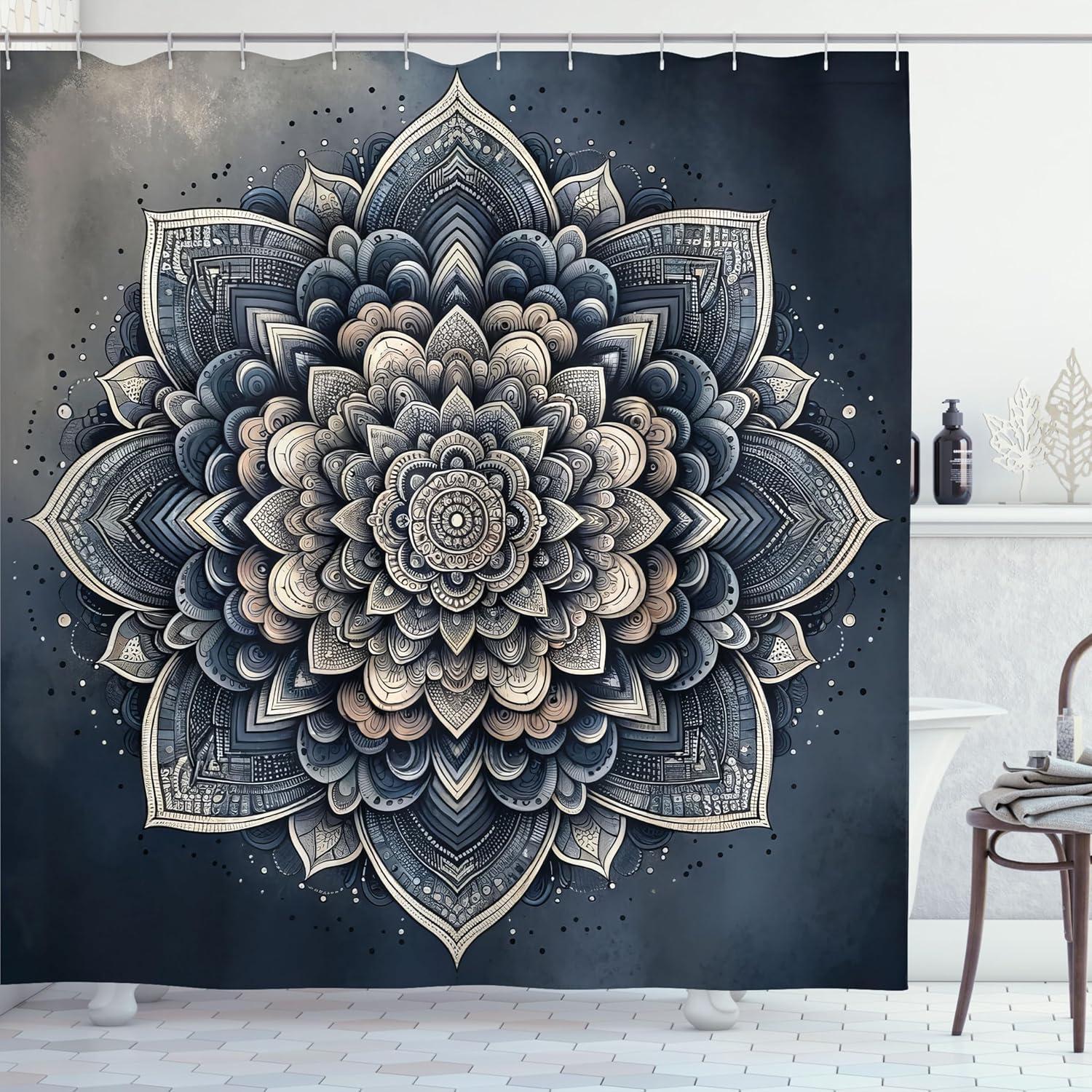 imageAmbesonne Pink Shower Curtain Dreamy Huddle of Carnation Flowers with Gentle Petals on Plain Backdrop Cloth Fabric Bathroom Decor Set with Hooks 69 W x 70 L Dark Sea Green Pale KhakiNight Blue Dimgray Ecru