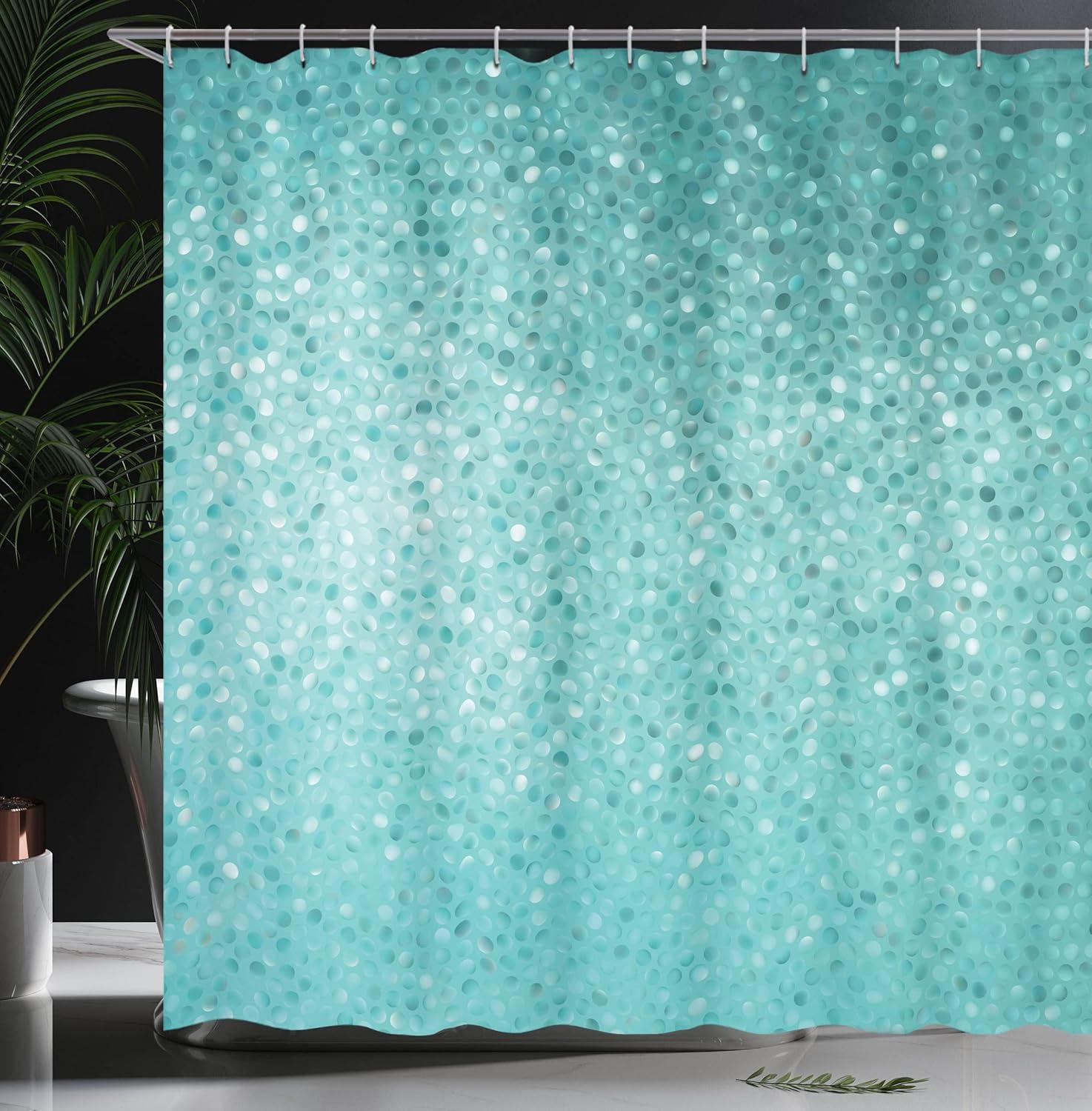 imageAmbesonne Pink Shower Curtain Dreamy Huddle of Carnation Flowers with Gentle Petals on Plain Backdrop Cloth Fabric Bathroom Decor Set with Hooks 69 W x 70 L Dark Sea Green Pale KhakiTurquoise